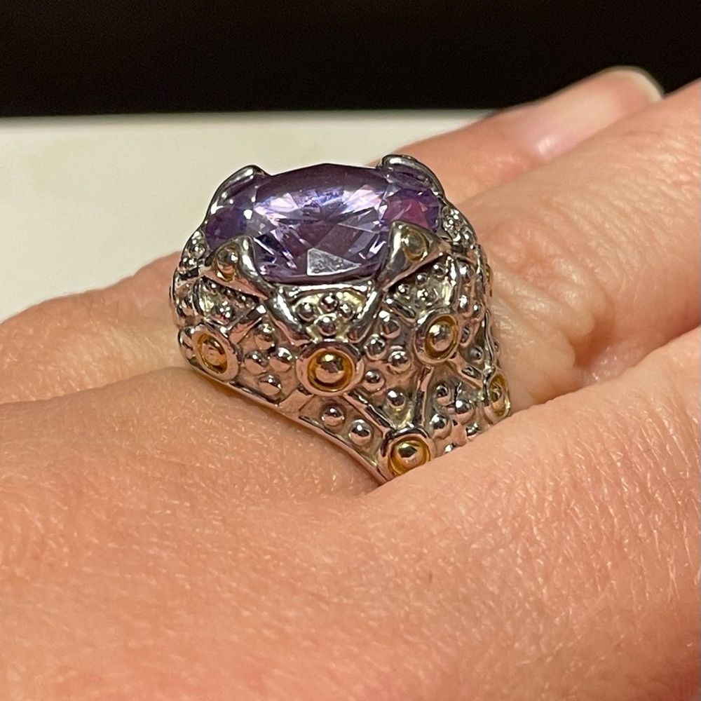 Vintage Inspired Amethyst Ring